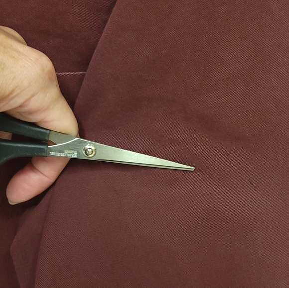 Roundtree & Yorke men's button down long sleeve shirt size Large Burgundy - Picture 9 of 9